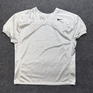 Nike Football Jersey Adult Large White Recruit Practice Mesh Dri Fit Blank
